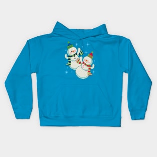 dancing snowman Kids Hoodie